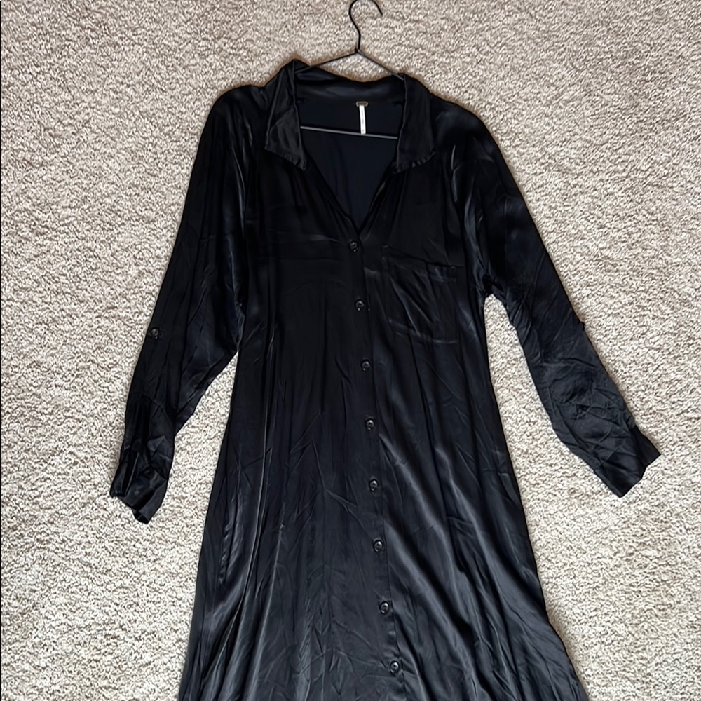 Chic Black Button-Up Dress